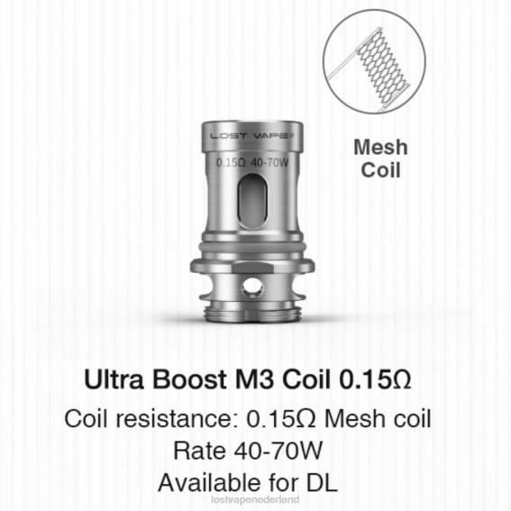 Lost Vape Ultra boostspoelen (5-pack) m3 v2 0,15ohm - Lost Vape near me Nederland TYU4R348