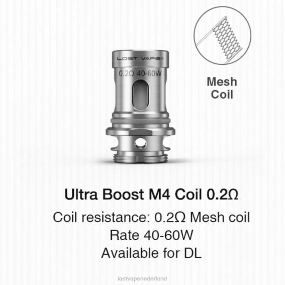 Lost Vape Ultra boostspoelen (5-pack) m4 v2 0,2ohm - Lost Vape pods near me TYU4R349