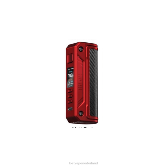 Lost Vape Thelema solo 100w mod mat rood/koolstofvezel - Lost Vape Amsterdam TYU4R253