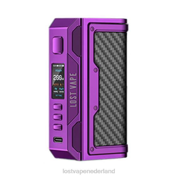 Lost Vape Thelema zoektocht 200w mod paars/koolstofvezel - Lost Vape disposable TYU4R186