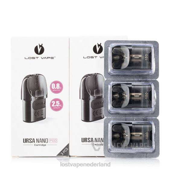 Lost Vape URSA vervangende peulen | 2,5 ml (3-pack) roze 1.ohm - Lost Vape near me Nederland TYU4R128