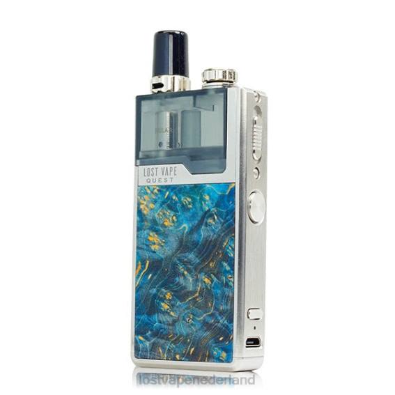 Lost Vape Quest Orion Q Pod-apparaat volledige set zilver/blauw steekhout - Lost Vape disposable TYU4R476