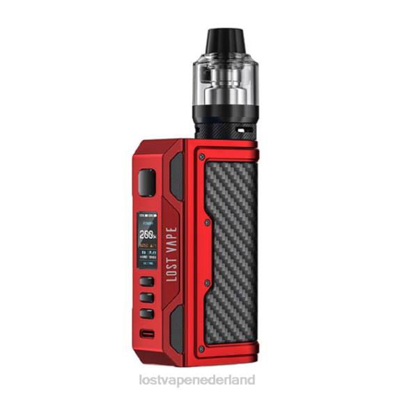 Lost Vape Thelema Quest 200W-kit mat rood/koolstofvezel - Lost Vape pods near me TYU4R139