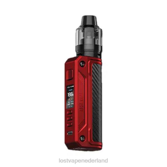Lost Vape Thelema solo 100w-kit mat rood/koolstofvezel - Lost Vape Nederland TYU4R172