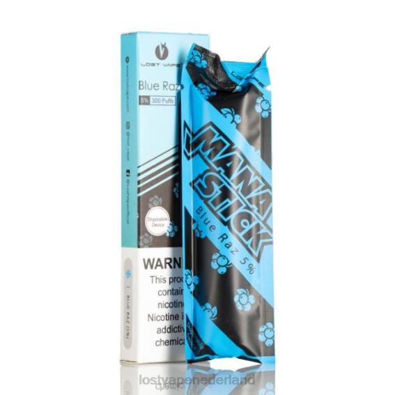 Lost Vape Mana stok wegwerp | 300 trekjes | 1,2 ml blauwe raz 5% - Lost Vape pods near me TYU4R519