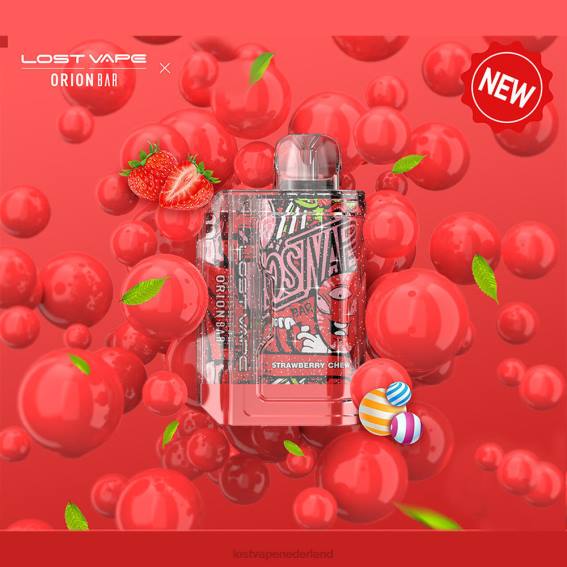 Lost Vape Orion reep wegwerp | 7500 trekje | 18ml | 50mg aardbei kauwen - Lost Vape flavors TYU4R91