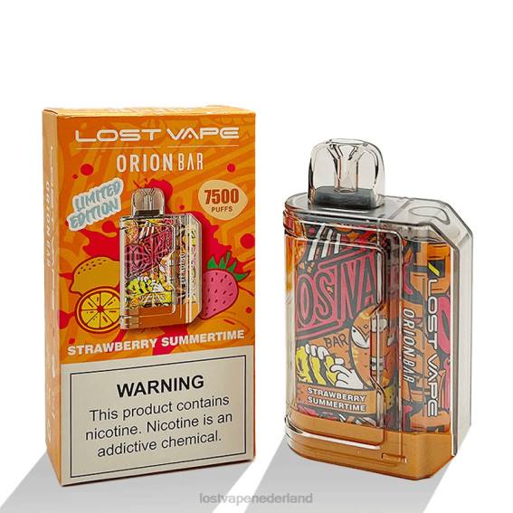 Lost Vape Orion reep wegwerp | 7500 trekje | 18ml | 50mg aardbei zomer - Lost Vape near me Nederland TYU4R98
