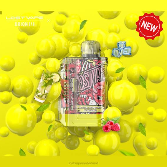 Lost Vape Orion reep wegwerp | 7500 trekje | 18ml | 50mg bevroren frambozenlimonade - Lost Vape Nederland TYU4R92