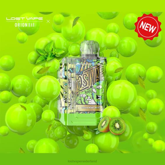 Lost Vape Orion reep wegwerp | 7500 trekje | 18ml | 50mg gouden kiwimunt - Lost Vape pods near me TYU4R89